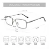 Solglasögon Frames Zenottic 2024 Fashion Rectangle Optical Glasses Frame For Men Metal Eyewear Non-Prescription Trend Gyeglasses F3101