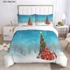 Bedding Sets Christmas Tree Set Microfiber Comforter Duvet Cover Bedspread Bedclothes King Size With Pillowcases