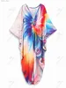 Robes décontractées de base 2024 BohoMian imprimé à manches longues Kaftan Oversize Beach Dress House Summer Women Vacation Cyy MAXI Robes Q1634 L49