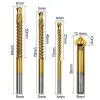 7st Step Drill Bit Saw Paraply Chischfer Bit Straight Titanium Milling Cutter 4-12/20mm 3 6 8 MM Woodwork Metal Hole Cone Borr