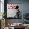 Banksy Graffiti Art Poster and Prints You're Never too young to Dream Big Canvas Painting Wall Art for Living Room Home Decor