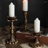 Candle Holders Antique Polyresin Holder Gothic European Stand Nordic Bedroom Decoracao Para Casa Black Room Decor