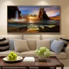 Sunset Strand Segelboote in Sea Landschaft Plakat Kunstmalerei Bild Leinwand Malmalmalmalmalerei Wohnzimmer Schlafzimmer Dekor Dekor