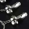 Keychains Männliche Genitalien Schlüsselkette für Liebhaber Metall sexy Dick Penis Schlüsselring einzelne Frau Geschenke Mann Hahn Auto Ho J9f2