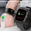Pompa powietrza podwójna warstwowa poduszka powietrzna Smart Watch Smart Watch Mężczyźni w pełni owinięta temperatura ciała Monitor Smartwatch SPO2 tętno