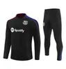 2024 2025 Barcelona Tracksuit Camisetas de футбольный тренировочный костюм Ferran Pedri 22 23 24 25 Половина Zip Tmen и Kid