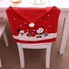 Coperture per sedie da pranzo posteriore per sedile stampato di Babbo Natale per decorazioni di natalizie non tessute decorazioni per le sedie.