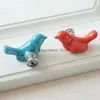 Cute Bird Shape Ceramic Handles for Furniture Various Colors Cabinet Pulls Home Decor Handle for Children's Room Kids Knobs