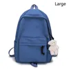 Rugzak Fashion School Solid Color Canvas Backpacks For Teenage Girl Casual Bag Dames Schoolbags Rucksack Travel