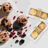 Schakel containers uit 25 pc's mini papierbekers raam ei taart doos dessert container bakkerij opslag karton cupcake wit