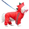 Hundkläder regnrock med huva huva mångsidiga husdjur fashionabla kläder för att gå löpande bärbara alla