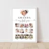 Baby's First Year Posters and Prints Custom Name Photo Collage Canvas Poster Art Painting For Baby Room Decor Gift Personalized