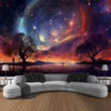 Galaktisch kosmische Wandteppiche verträumte Sternen Wandteppiche Himmelshänge abstrakter Kunst Mysteriöses Schlafzimmer Wohnzimmer Home Art Dekoration R0411