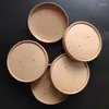 Tazas desechables pajitas 20pcs/cola de papel con tapa de té de té contenedores de preparación para comida de comida accesorios de cocina suministros
