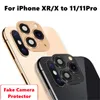 Fake Camera Lens Sticker For iPhone X XS Max Seconds Change 11 Pro Max Metal Aluminum XR to 11 Protective Cover Sticker Film