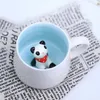 Tassen Tier Keramik Frühstück Milk Kaffeetasse Feste Farbe Mehrere stereoskopische Tassen