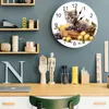 Kitten fruit druiven wandklok grote moderne keuken eetgelegen ronde wandklokken slaapkamer stil hangend horloge