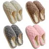 Slippels Winter Plush Slipper Unisex Cartoon Fleece Slaapkamer Anti-Skid Soft Soled Cotton Shoes Comfy Indoor Home