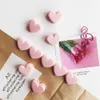 Nieuwheid hartvorm roze kleur mini plastic binder clips noten brief paper clip kantoorbenodigdheden