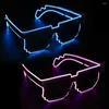 Party Decoration Halloween Christmas Birthday Mosaic LED Glasögon Trådlösa Neon Nightcubs Flashing Rave Shades