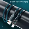 6A USB C -Kabel PD 65W LED Digitalanzeige Typ C Schnelles Ladedatenkabel Hochgeschwindigkeits -Ladungskabel für Huawei Samsung Xiaomi