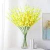 Decorative Flowers 5/10 Pieces/bouquet Artificial Orchid Silk White Flower Fake DIY Wedding Trail Home Office Vase Accessories