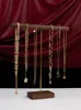 Valnöthalsband smycken arrangör armband hängande hållare smycken display stativ box träme rack smycken klockhängare