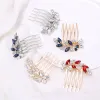 Crystal Hair Combs Hairpins Clips For Bride Femmes Girls Hair Bijoux Accessoires Bling Rignestone Heading Hair Styling Bijoux