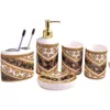 Accessori per il bagno Set ceramica 5 pezzi Reghi da sposa tra cui coppie di coppie di coppie di spazzolini con piatto di sapone di sapone di sapone liquido
