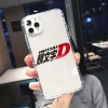 iPhone 15 15 13 11 12 14 Pro XS Mix Mini 15 Plus XR SE JDM AE86ソフト透明カバーの日本クラシックコミックの初期D電話ケース