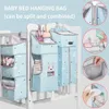 Babybett Organisator Hanging Bags Neugeborene Krippen Windel Aufbewahrung für Babys Säugling Windel Kleidung Caddy Bag Bettwäsche Pflegebeutel
