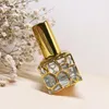 Storage Bottles 10ML Water Cube Electroplated Gold Mini Travel Portable Perfume Bottle 100PCS/LOT