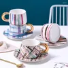 Tasses style européen Petite tasse de café de luxe Plat de thé nordique de l'après-midi