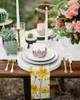 Aquarel gele bloemen bijen tafel servetten set diner zakdoek handdoekje servetten doek voor trouwfeestje banket