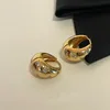 Boucles d'oreilles en acier en acier en titane Studes de cerceau de luxe pour femmes et couples, bijoux de fiançailles de qualité supérieure 2024