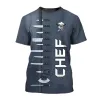 Taste Master Chef 3D Printing T Shirt Man Summer O-Neck krótki rękaw 11 Top Casual Tee Loose Streetwear unisex