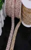 Wedding Sashes 5 YardRoll 24 Row Rhinestone Trim Applique Crystal Chain Clear Close Cake Ribbon Costume Dress6333907