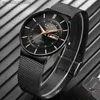 Armbanduhr Lige 2024 Luxus Herren wasserdichte Ultra -Dünn -Date -Uhren -MENS -Stahlband Leisure Quarz Herren Sport Watch Mens