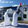 5mh (16,5 pieds) avec du ventilateur beau modèle animal modèle géant gonflable sibérien husky pour décoration publicitaire en plein air offerte