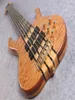 Sällsynta Ken Smith 6 strängar Natural Quilted Maple Top Electric Bass Guitar Active Pickups 9V Battery Box 5 PLY WENGEBUBINGA SANDWIC2132796