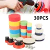 30Pcs Reusable Car Polishing Pad Kit Auto Care Hand Tool Polisher Sponge Buffing Pad Buffing Waxing Cleaning Sponge Accessories