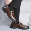 Casual Shoes Men Shoe All-match Business Leather 2024 Mens Loafers Breathable Slip On Driving