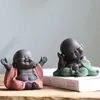laughing Buddha with a big belly Maitreya tea pet ornaments purple sand home decoration accessories Monk Figurine 240411