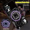 Voice Sensing LED Light Glowing Circuit Phone Case för iPhone 12 13 14 15 Pro Max Samsung S24 S22 S23 Plus Ultra Luminous Cover