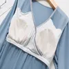Conjunto de enfermagem de maternidade de outono e inverno 2pcs/conjunto gestante Modal Modal Modal Afrie pijama para mulheres grávidas