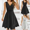 Casual Dresses Women's Elegant Dress Lace A-Line Pleated V Neck Sexig backless Bohemian Evening Plus-size Party Club sundress