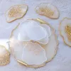 DM402 DIY Irregular Cup Mat Coaster Siliconen Schimmel Epoxy Resin Tray Moules voor huizendecoratie