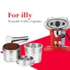 ICAFILAS RESOBELABLE Coffee capsule Filter geschikt voor Illy Coffee Machine Refileerbare roestvrijstalen koffiecapsule Sabotle lepel 240326