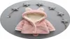 Children faux fur coat winter baby girls cute ear hooded coats kids fleece thicken outwear child cartoon outwears A01582765824