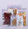 1000pcs Holographic Resealable Translucent ZipLock Mask Gifts Single Packaging Bag Jewelry Rings Dress Underwear Office Accessori1744278